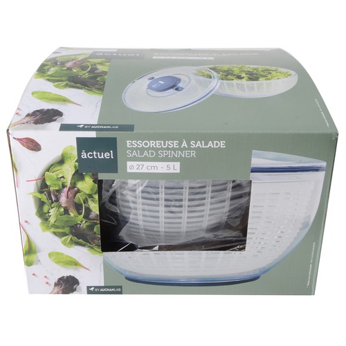 Centrifugadora ensalada 27cm, capacidad 5L, ACTUEL.