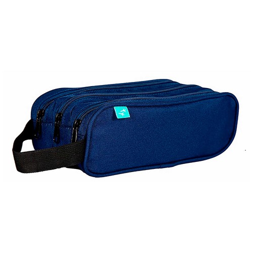 Portatodo Con Asa 3 Compartimentos Polyester Azul ALCAMPO