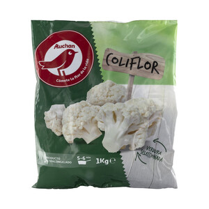 Imagen de AUCHAN Coliflor seleccionada y ultracongelada 1 Kg. Producto Alcampo