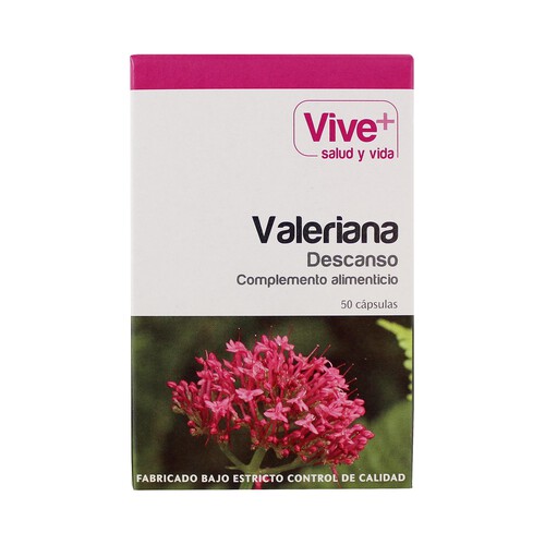 VIVE+ SALUD Y VIDA Valeriana VIVE PLUS 50 càpsulas de 25 g.