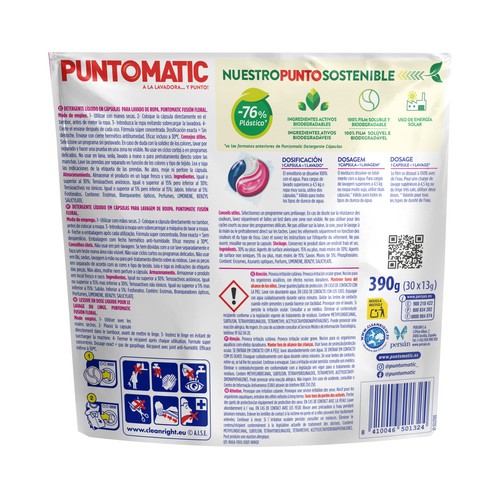 PUNTOMATIC Detergente en capsulas fusión floral 22 + 8DS