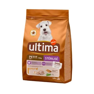 ULTIMA Alimento seco de perro mini última esterilizado 1,35 kg.