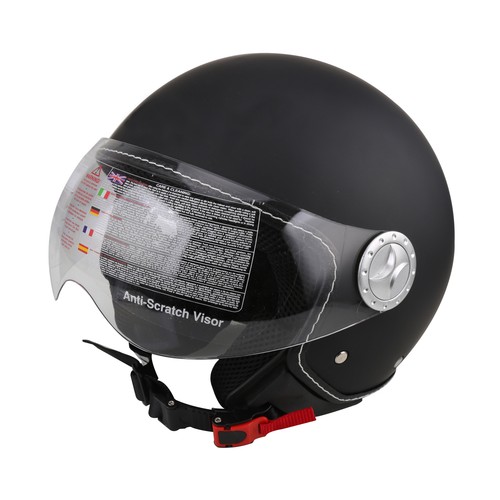 Casco jet con frontal para moto, talla S, GRANDISOR.