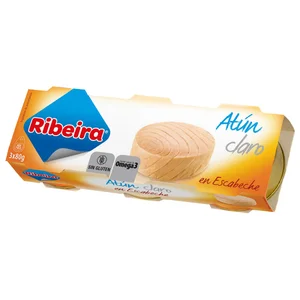 RIBEIRA Atún claro en escabeche 3 uds x 52 g
