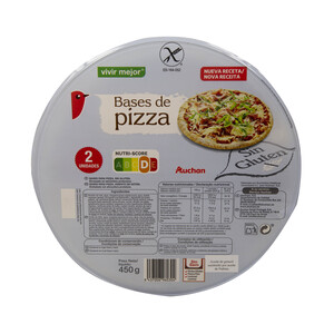 PRODUCTO ALCAMPO Bases de pizzas sin gluten PRODUCTO ALCAMPO 2 uds. 450 g.