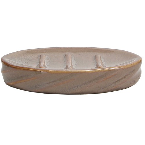 Jabonera de cerámica, estilo Mochaccino para baño. ACTUEL