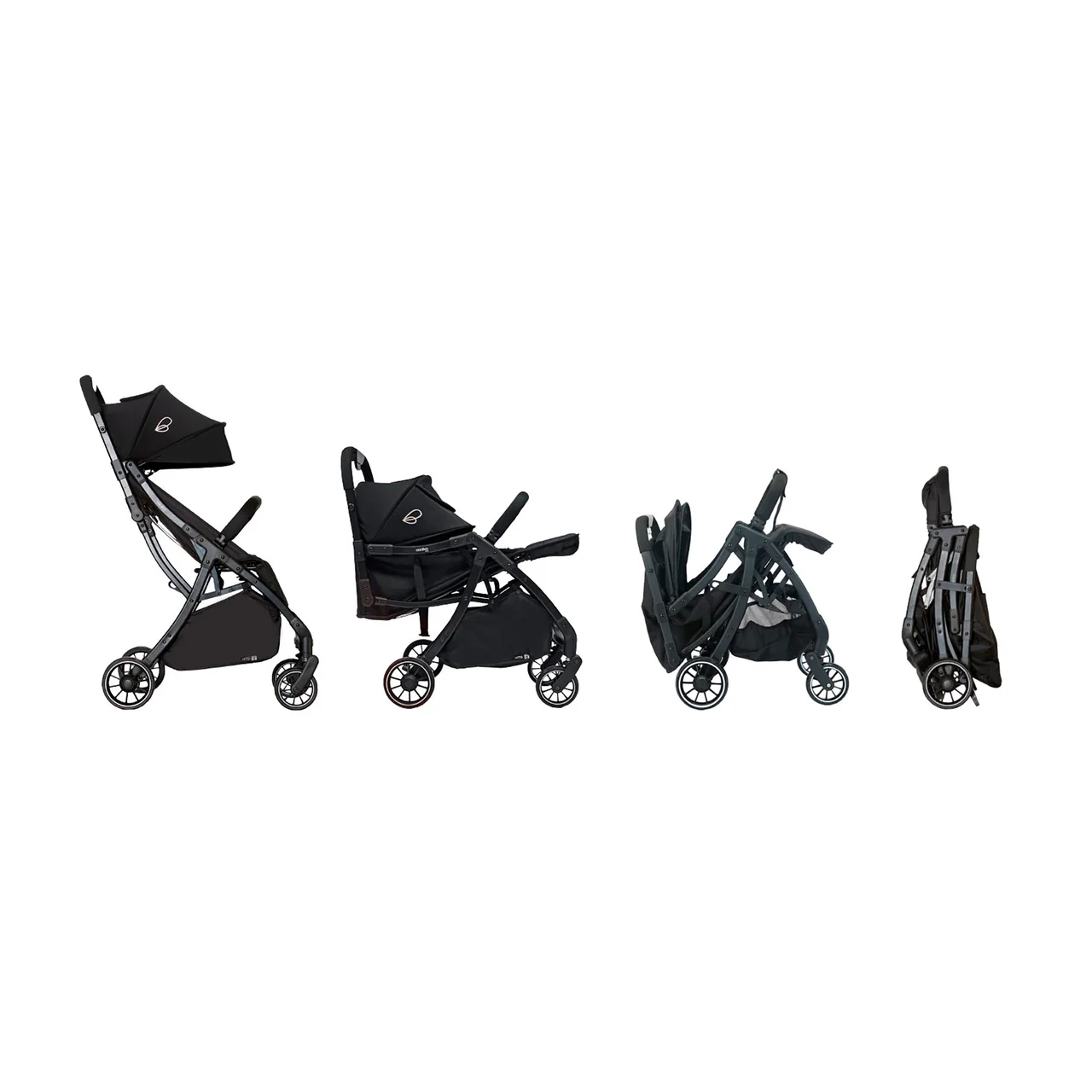 Silla De Paseo compacta Hito, color negro.