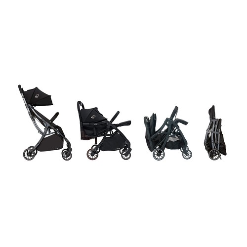 Silla De Paseo compacta Hito ASALVO, color negro.