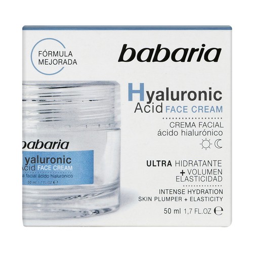 BABARIA Crema facial ultra hidratante y mejoradora del volumen y la elasticidad 50 ml.