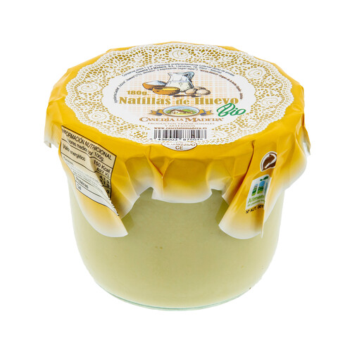 Natillas de huevo ecológico CASERÍA LA MADERA 180 g.