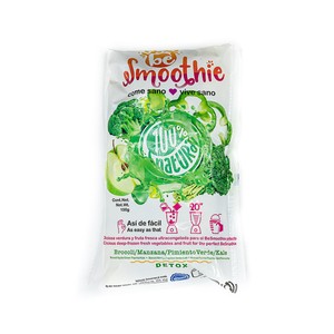Imagen de BESMOOTHIE Frutas y verduras ultracongelada (Brocoli, manzana, pimiento verde y Kale), ideal para realizar Smoothies 150 g.
