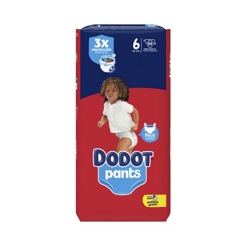 DODOT Pants (braguitas) de aprendizaje talla 6 (14-19 kg) 54 uds.