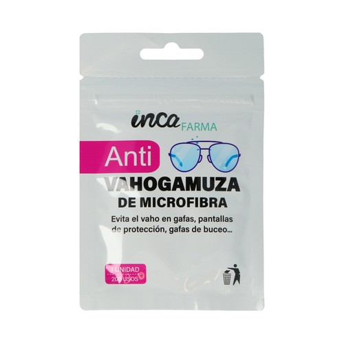 INCA FARMA Gamuza de microfibra que evita la formación de vaho en las gafas INCA FARMA.