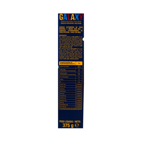 PRODUCTO ALCAMPO Cereales de trigo integral y maíz con miel 375 g.