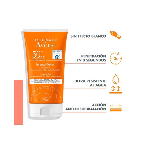 THERMALE AVÉNE Intense protect Protector solar intenson con FPS 50+ , para pieles sensibles 150 ml.