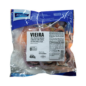 Imagen de ALIGATOR Vieiras (8 / 12 piezas) del pacífico 1/2 concha, ultracongelada 400 g.