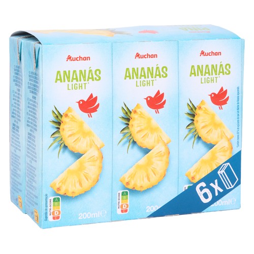 Néctar de piña light PRODUCTO ALCAMPO pack 6 uds x 20 cl.
