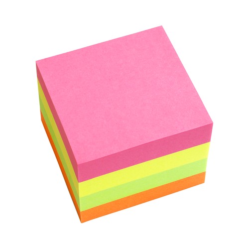 400 notas adhesivas de 75x75mm, multicolor, AUCHAN