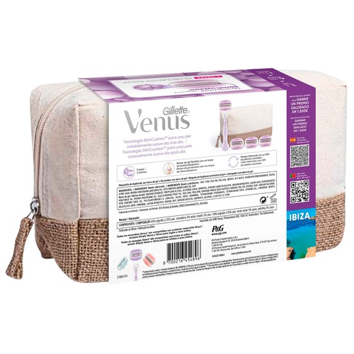VENUS Breeze de Gillette Maquiniila depilación femenina + 4 cabezales de triple hoja.