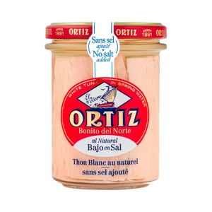 ORTIZ Bonito del norte al natural con contenido reducido en sal 150 g.