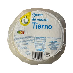 PRODUCTO ECONÓMICO ALCAMPO Queso mezcla tierno (Vaca - Oveja) 950 g.
