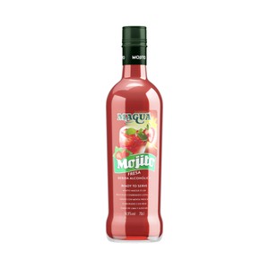 Imagen de MAGUA Mojito de fresa (ron, zumo de lima, azucar, fresas y menta), listo para servir MAGUA botella de 70 cl.