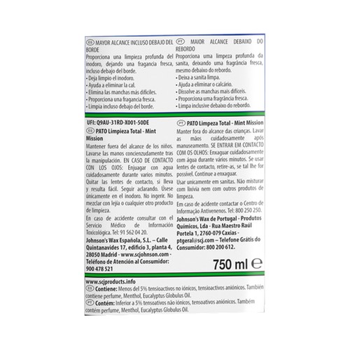 PATO Limpiador WC mint mission 750ml