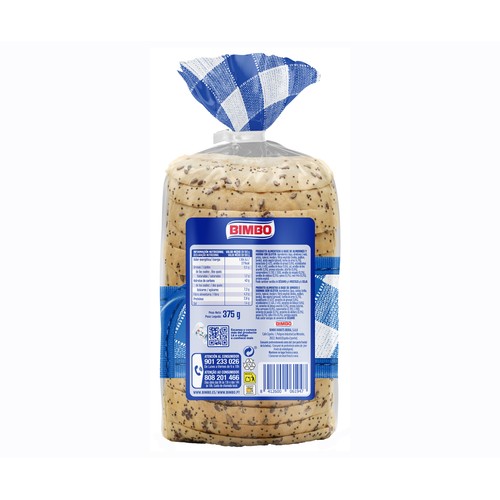 BIMBO Pan de molde semillas sin gluten 375 g.