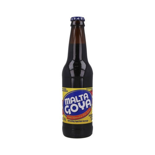 Malta líquida sin alcohol MALTA GOYA botella de 33 cl.