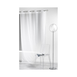 Imagen de Cortina visillo arena color gris con ollaos, 100% poliéster, 140x240 cm