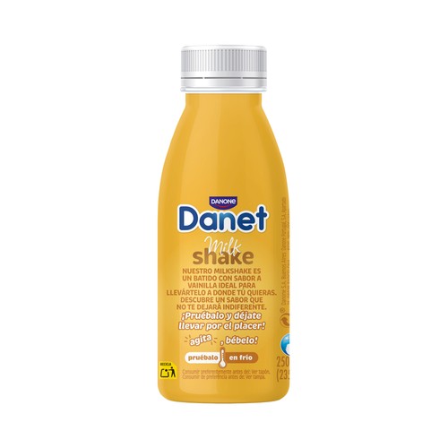 DANET Milkshake Batido sabor a vainilla 250 ml.