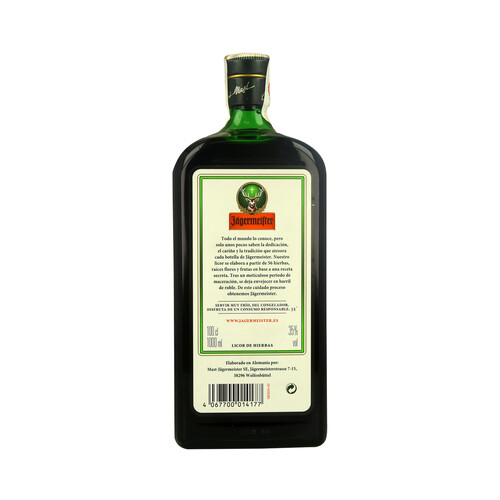 JÄGERMEISTER Licor de hierbas alemán JÄGERMEISTER botella de 1 l.