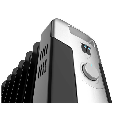 Radiador de aceite CECOTEC Ready Warm 5670 Space Black, 2000 W, 9 elementos, termostato.