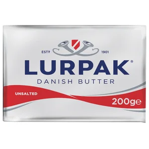 LURPAK Pastilla de mantequilla danesa sin sal 200 g.