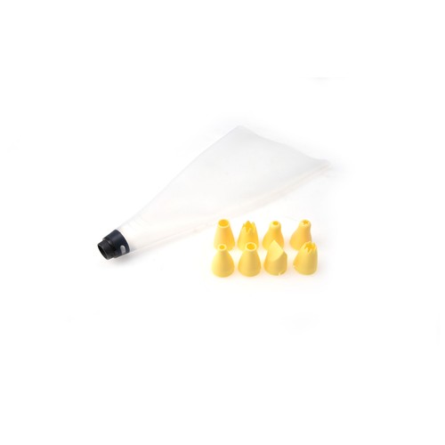 Manga Pastelera Silicona 8 Boquillas Plastico . AUCHAN