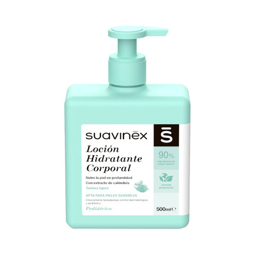 SUAVINEX Loción corporal hidratante, con extracto de Caléndula y textura ligera SUAVINEX 500 ml.