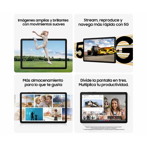 SAMSUNG Galaxy Tab A9+ Wi-Fi gris, 128GB + 8GB Ram, Tablet 27,9cm (11"). SM-X210NZAEEUB