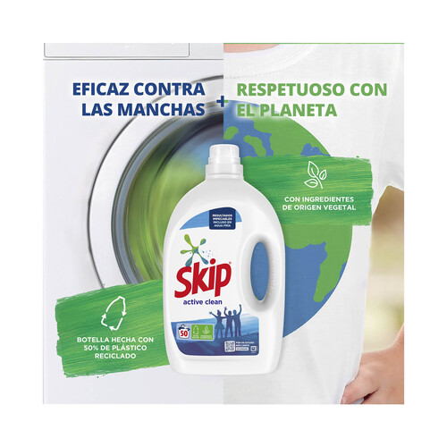 SKIP Detergente líquido SKIP ACTIVE CLEAN 50 lav.