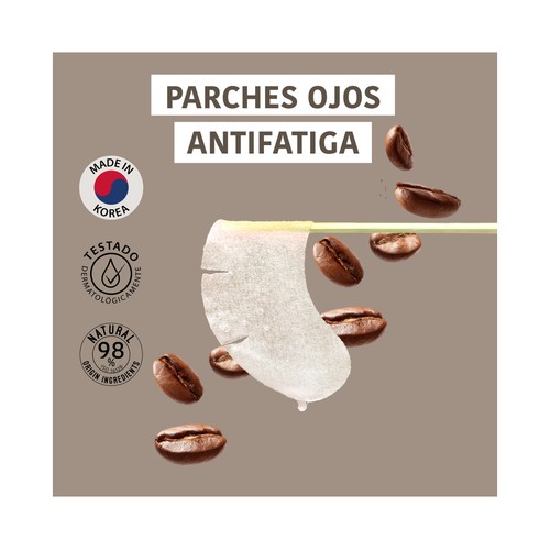 IROHA NATURA Parches antifatiga para el contorno de ojos con cafeína y vitamina C 2 uds.