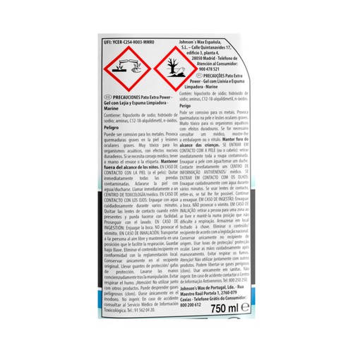 PATO Limpiador WC lejía con espuma PATO 750 ml