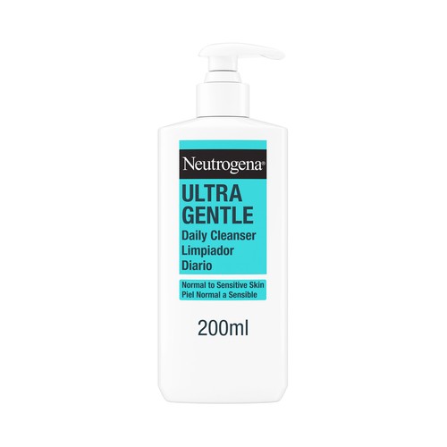 NEUTROGENA Ultra gentle Limpiador facial de uso diario, para pieles normales a sensibles 200 ml.