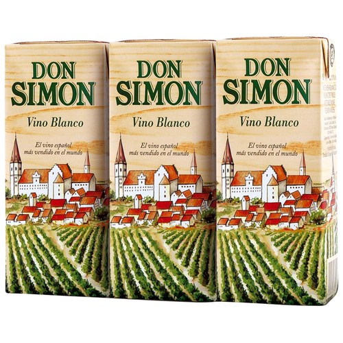 Imagen de Vino blanco de mesa DON SIMON 3 x 200 ml.
