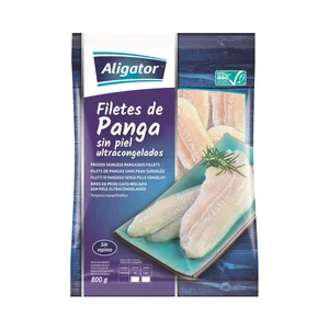 ALIGATOR Filetes de panga, ultracongelados, sin piel y sin espinas ALIGATOR 800 g.