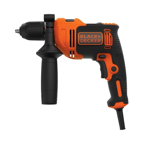 Taladro percutor 710W, portabrocas 13mm, BLACK + DECKER BEH710K, Incluye 4 brocas y maletín.