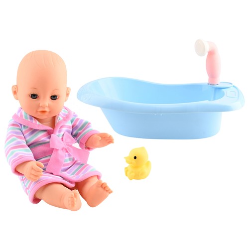 Muñeco 30cm con Bañera y accesorios, 4 piezas +2 Años ONE, TWO FUN