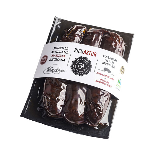 Morcilla asturiana ahumada de forma natural EL CUCO 300 g.