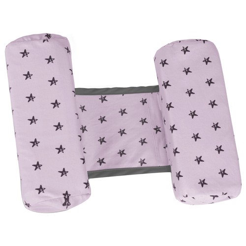 Cojín antivuecos de estrella, rosa y gris, MORA.