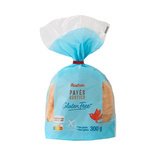 Pan rústico sin gluten PRODUCTO ALCAMPO 300 g.