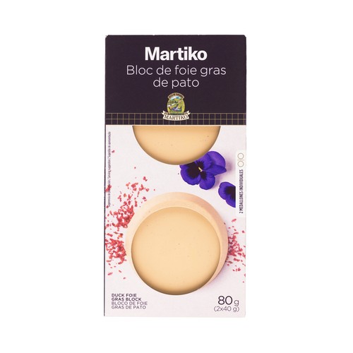 MARTIKO Bloc de foie gras de pato (de Navarra) 2 x 40 g.