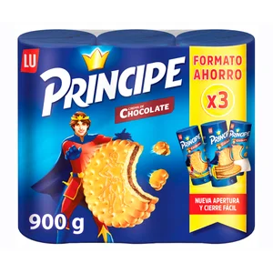 PRÍNCIPE Galletas rellenas de crema de chocolate pack 3 uds. 300 g.